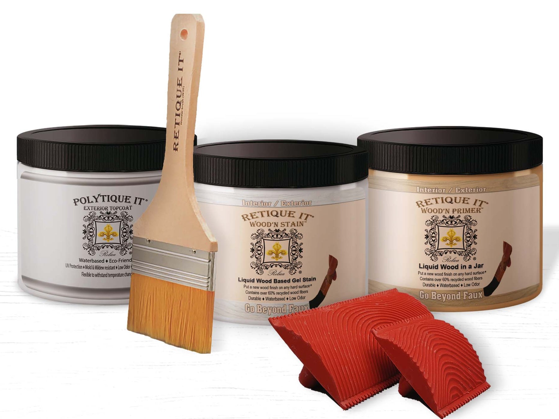 Wood'n Finish Front Door Kit - White Wash - Retique It®