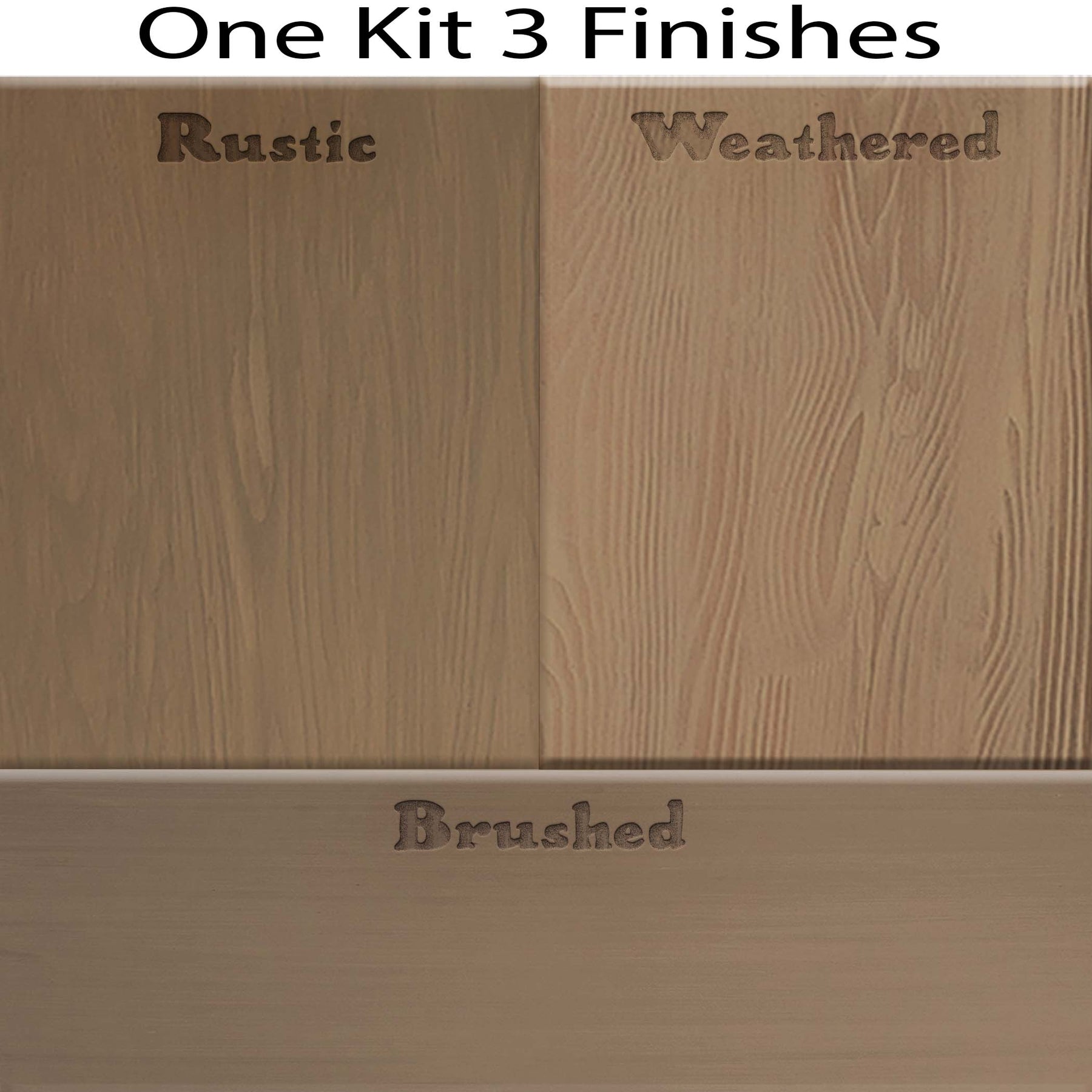 Wood'n Finish Front Door Kit (Double) - Barn Wood