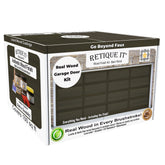 Retique It® Wood'n Door Kit for garage doors in charcoal stain, featuring wood grain finish and easy application.