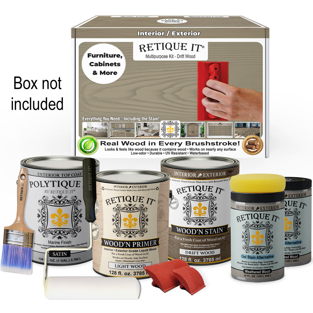 Multi-purpose Wood'n Kit (4x Lg) - Drift Wood - Exterior Top Coat