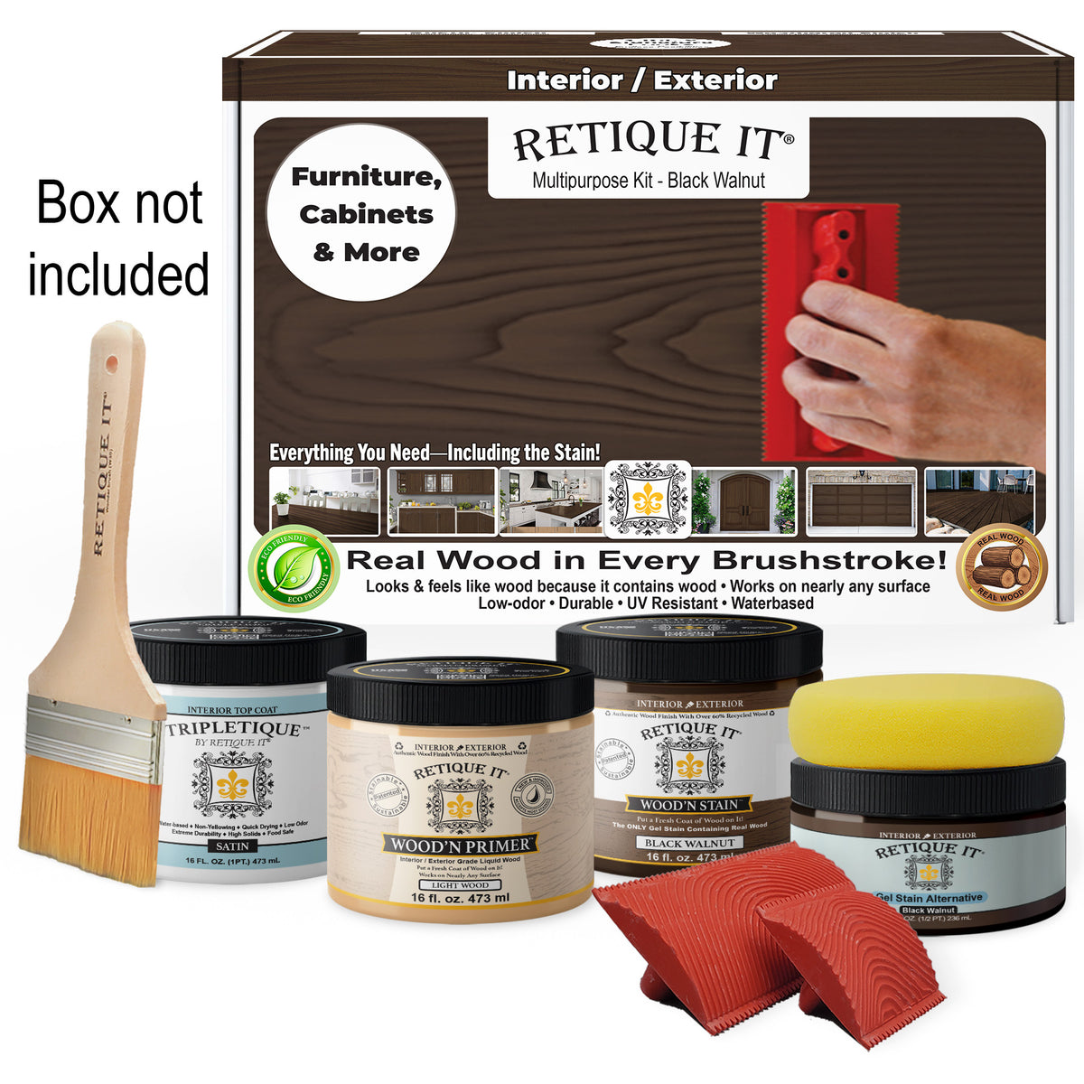 Multi-purpose Wood'n Kit (Med) - Black Walnut - Interior Top Coat