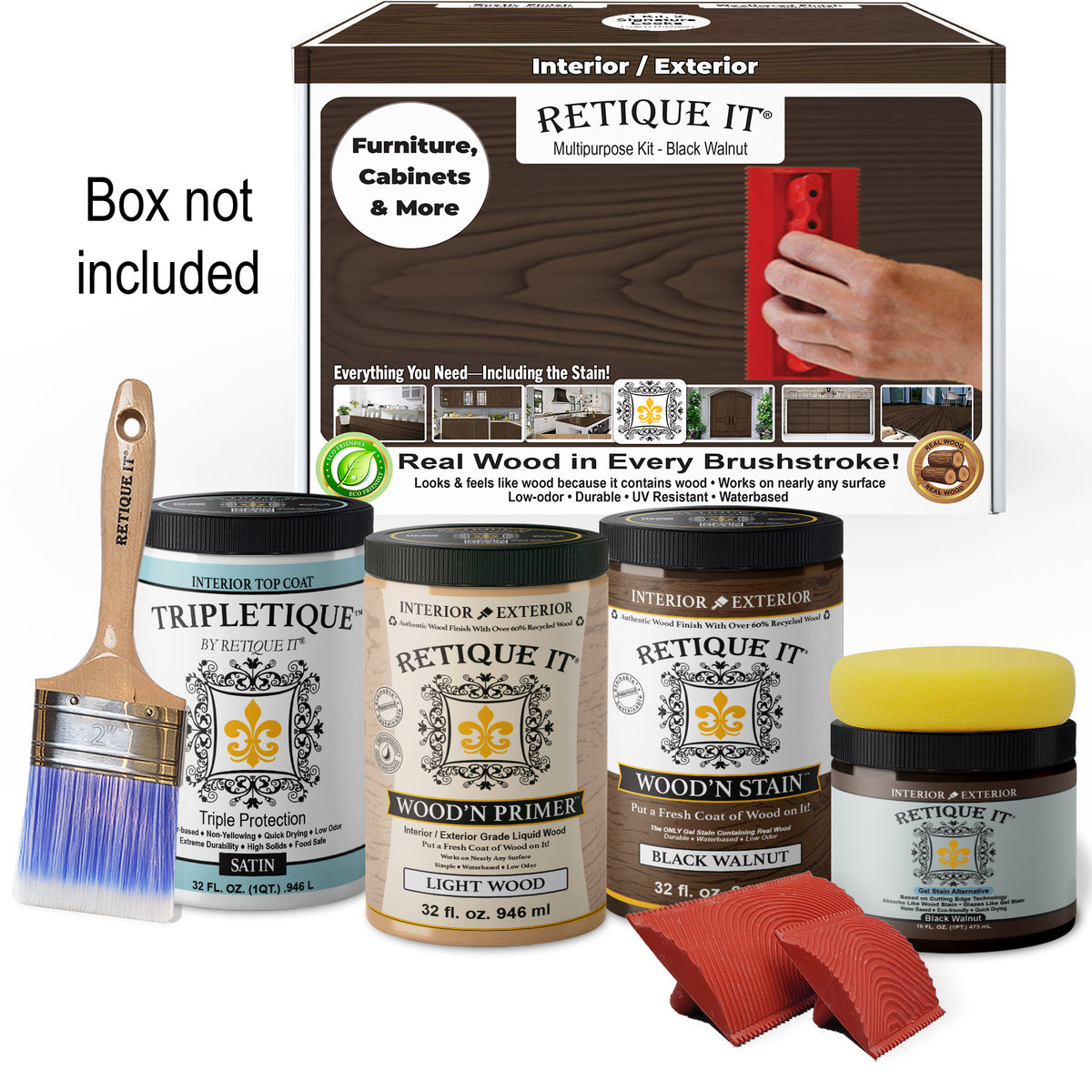Multi-purpose Wood'n Kit (Large) - Black Walnut - Interior Top Coat