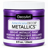 DecoArt Americana Decor Metallics Amethyst paint bottle in shimmering purple finish