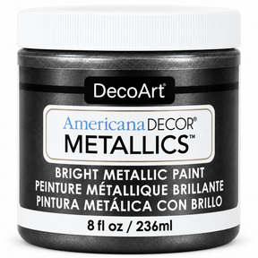 DecoArt Americana Decor Metallics Obsidian acrylic paint in a black metallic finish