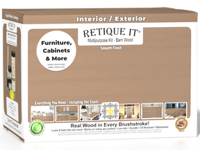 Large Barn Wood Multi-purpose Smooth Finish Kit from Wood'n Finish Kits by Retique It® with interior top coat in matte finish.