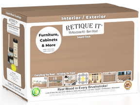 Large Barn Wood Multi-purpose Smooth Finish Kit by Retique It® for wood finishing and refinishing projects.