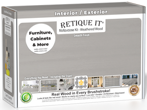 Retique It® Weathered Wood kit box hero image.