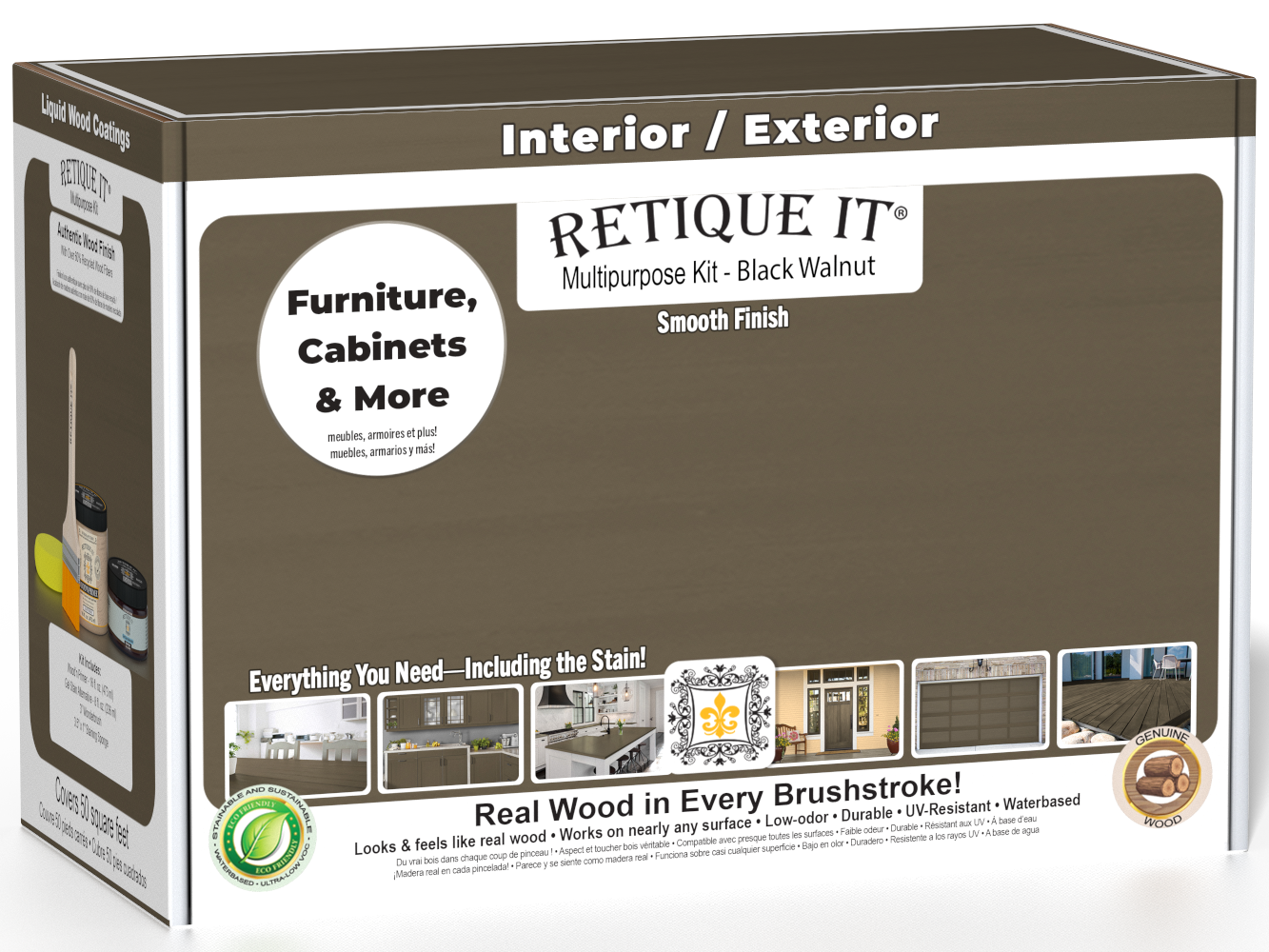 Multi-purpose Smooth Finish Kit (Med) - Black Walnut - Interior Top Coat