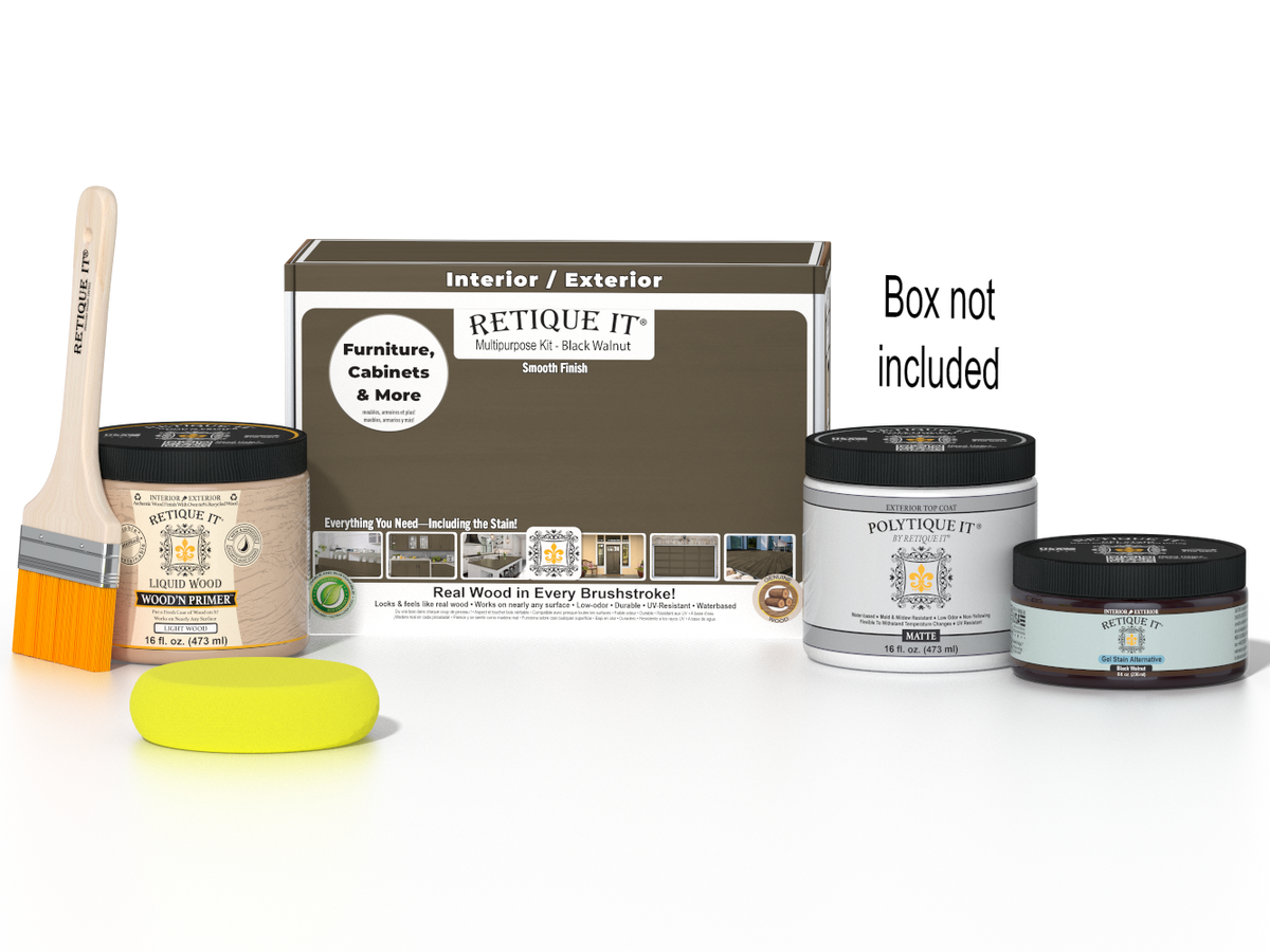 Multi-purpose Smooth Finish Kit (Med) - Black Walnut - Exterior Top Coat
