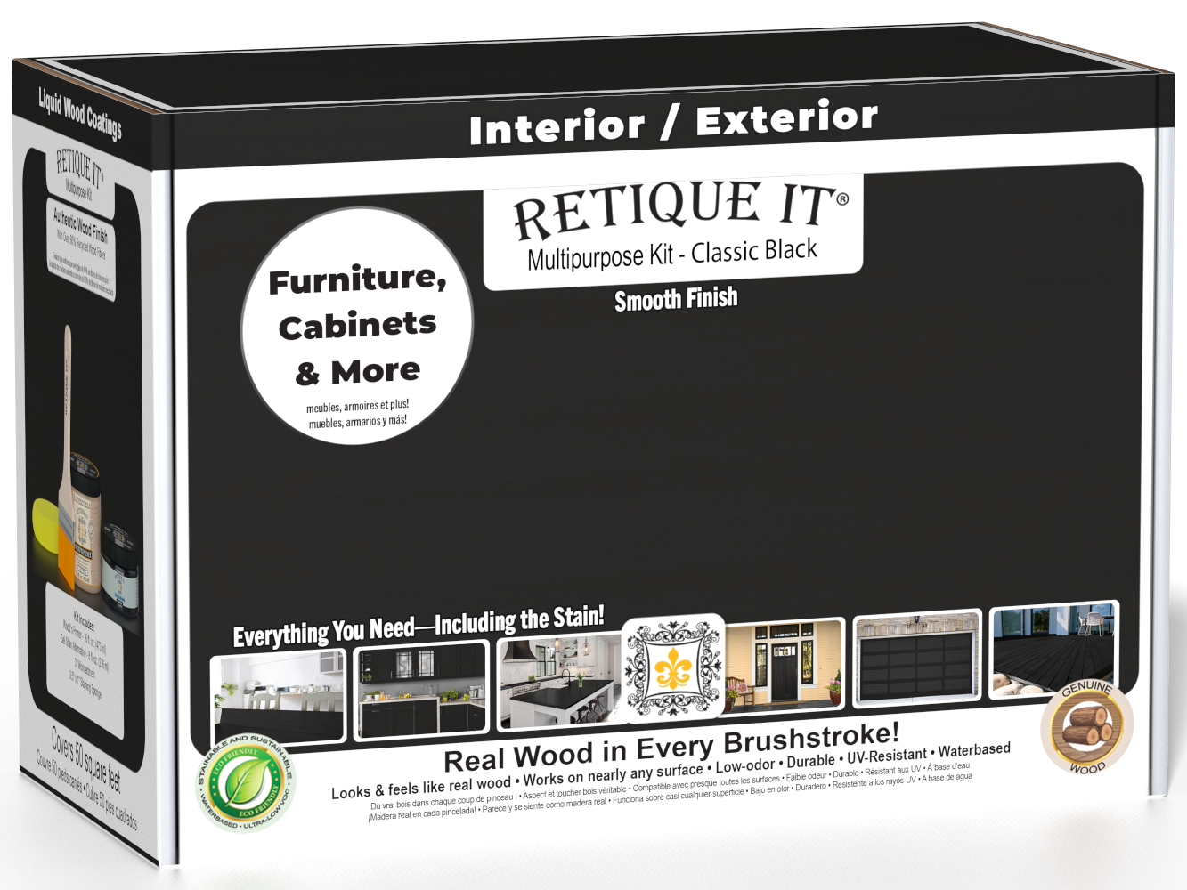 Multi-purpose Smooth Finish Kit (Med) - Classic Black - Interior Top Coat