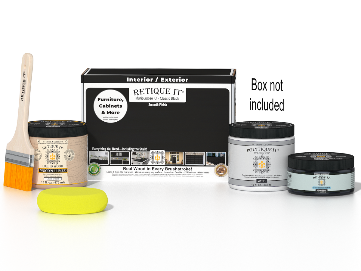 Multi-purpose Smooth Finish Kit (Med) - Classic Black - Exterior Top Coat
