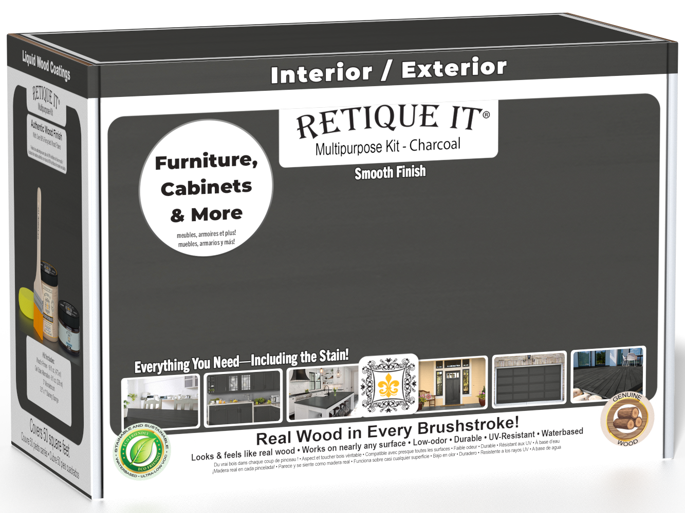 Multi-purpose Smooth Finish Kit (Med) - Charcoal - Exterior Top Coat