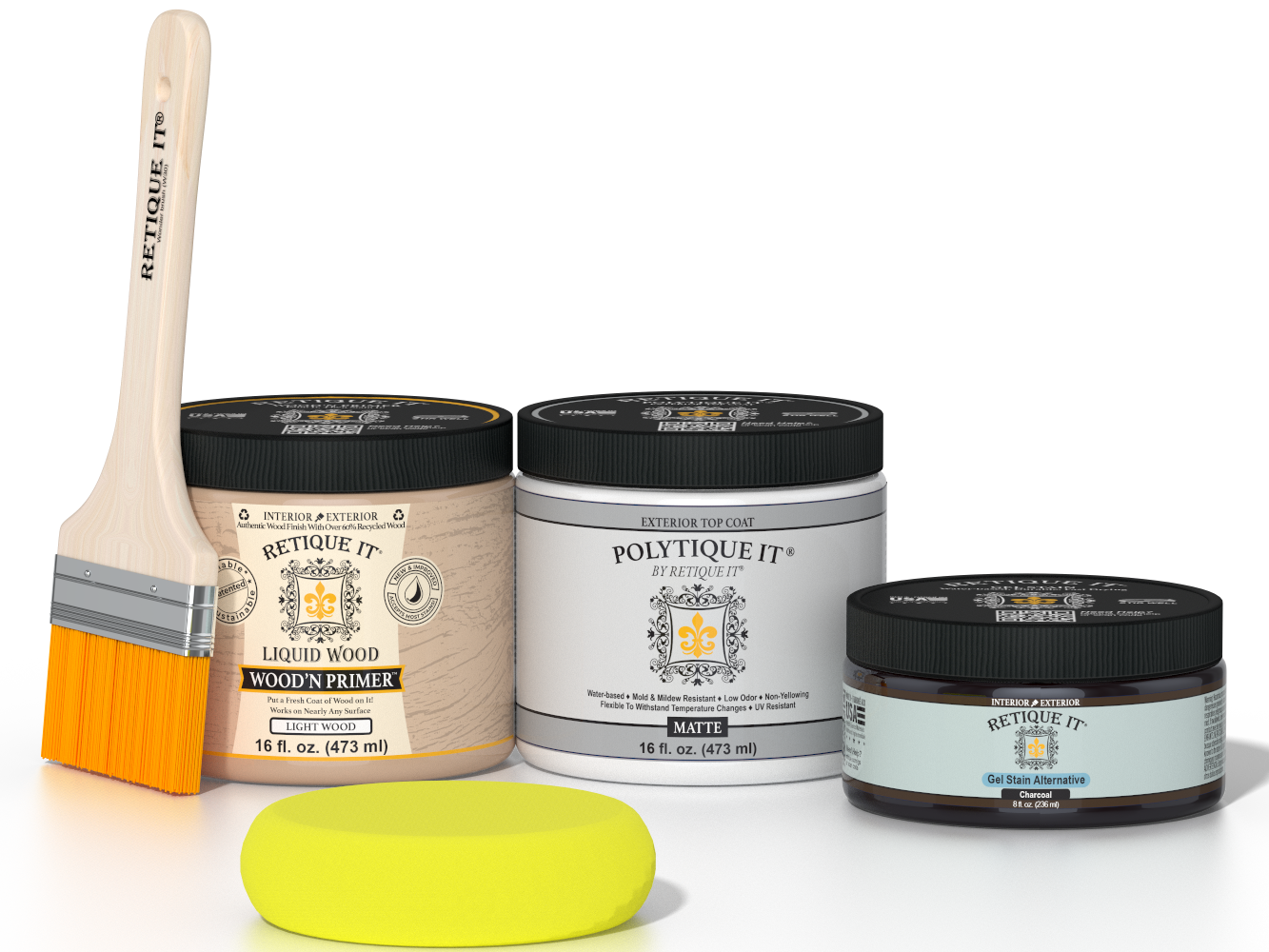 Multi-purpose Smooth Finish Kit (Med) - Charcoal - Exterior Top Coat