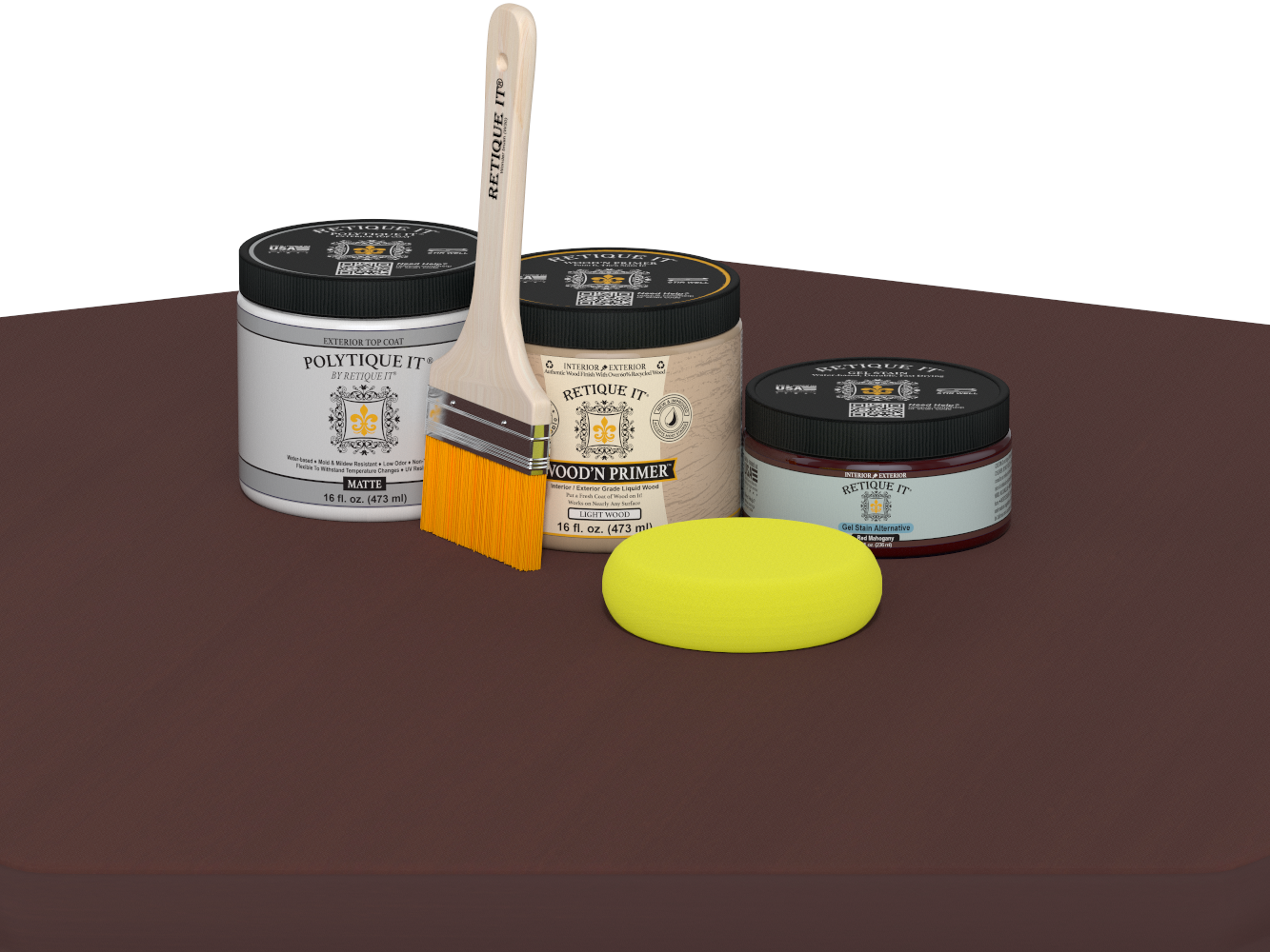 Multi-purpose Smooth Finish Kit (Med) - Red Mahogany - Exterior Top Coat