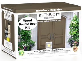 Wood'n Door Smooth Finish Kit (Double Door) - Black Walnut