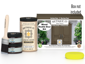 Wood'n Door Smooth Finish Kit (Double Door) - Black Walnut