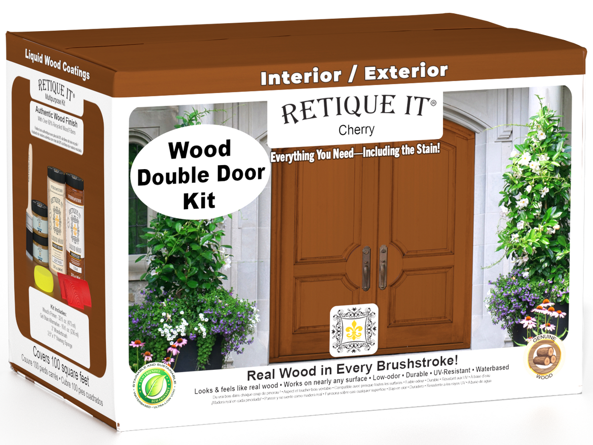 Wood'n Door Smooth Finish Kit (Double Door) - Cherry — box hero