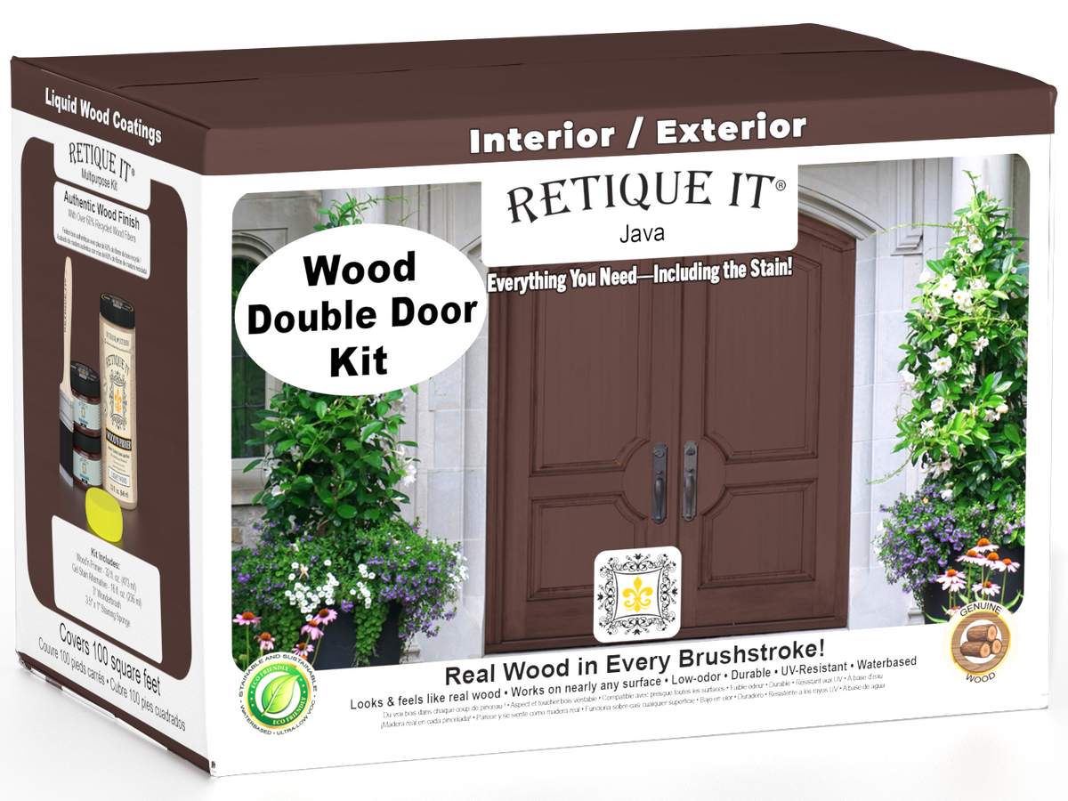 Wood'n Door Smooth Finish Kit (Double Door) - Java — box hero