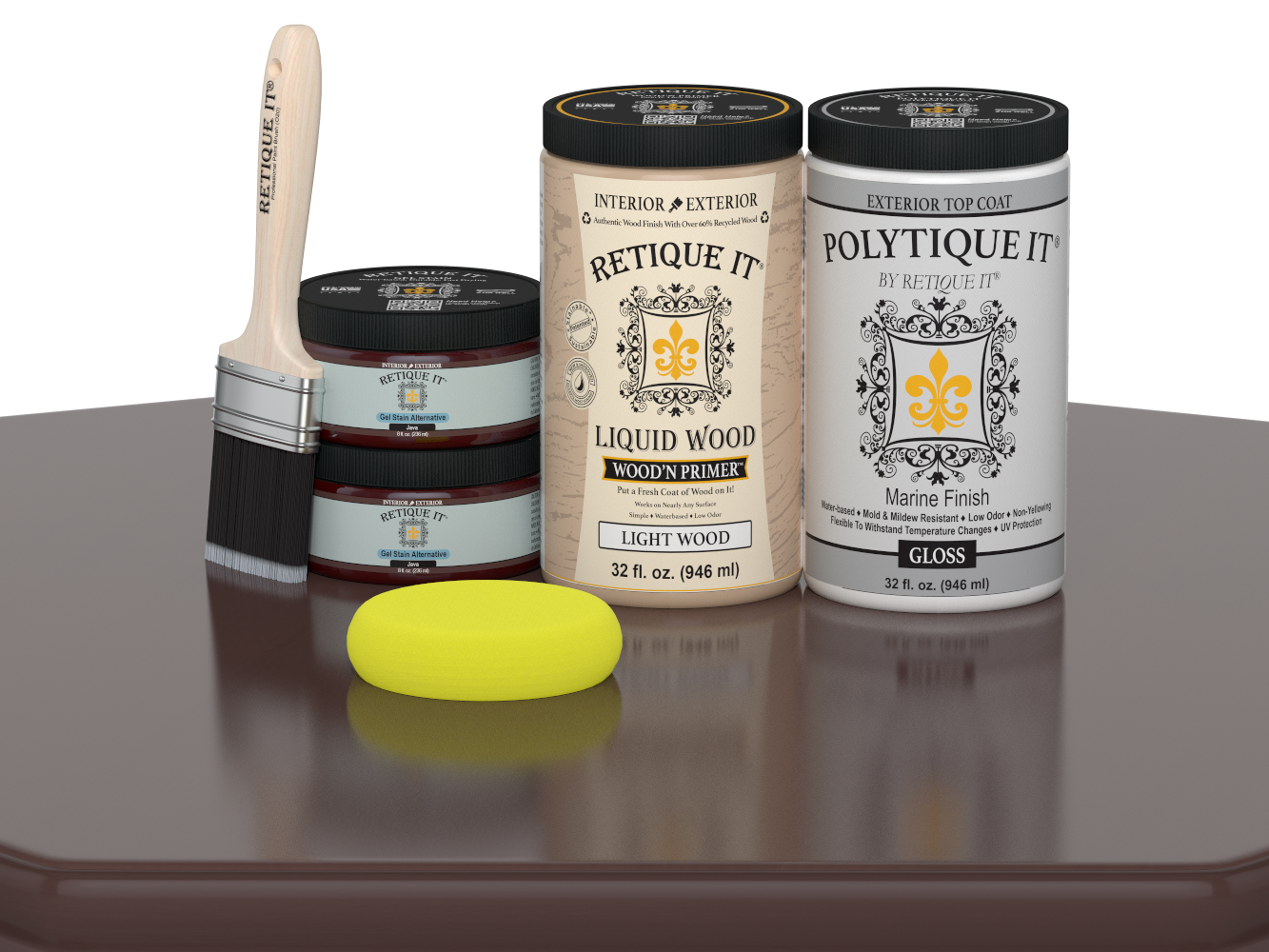 Wood'n Door Smooth Finish Kit (Double Door) - Java