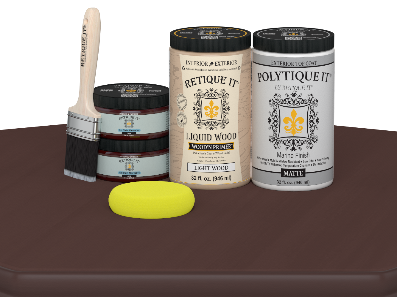 Wood'n Door Smooth Finish Kit (Double Door) - Java