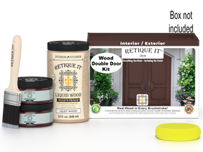 Wood'n Door Smooth Finish Kit (Double Door) - Java