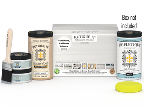 Large white wash interior top coat from Retique It® Wood'n Finish Kits, smooth finish for multi-purpose wood surfaces.