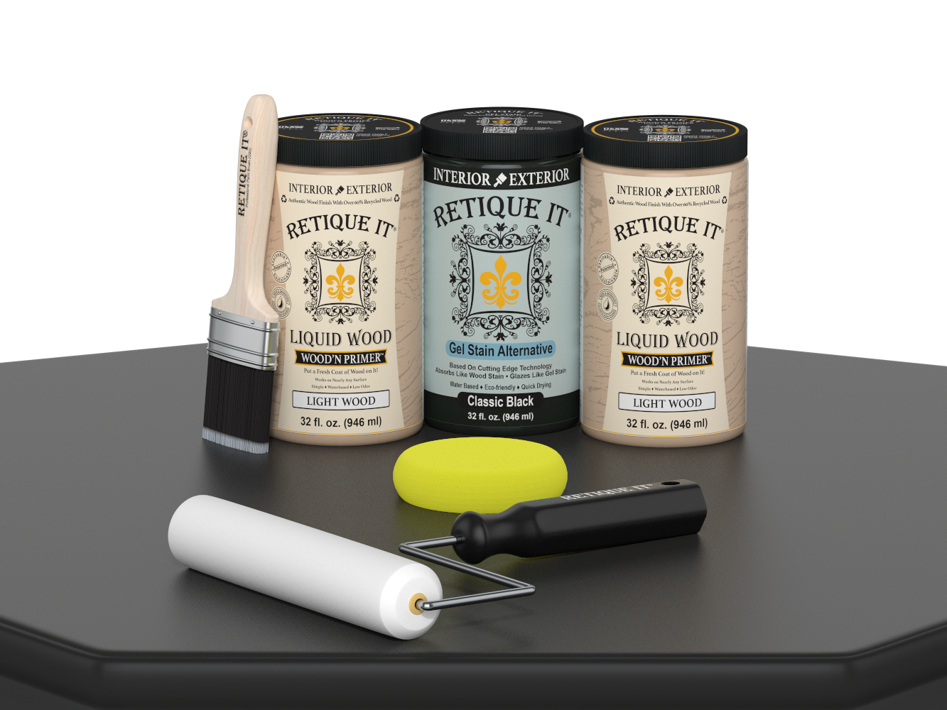 Wood'n Door Smooth Finish Kit (Front & Garage Door) - Classic Black