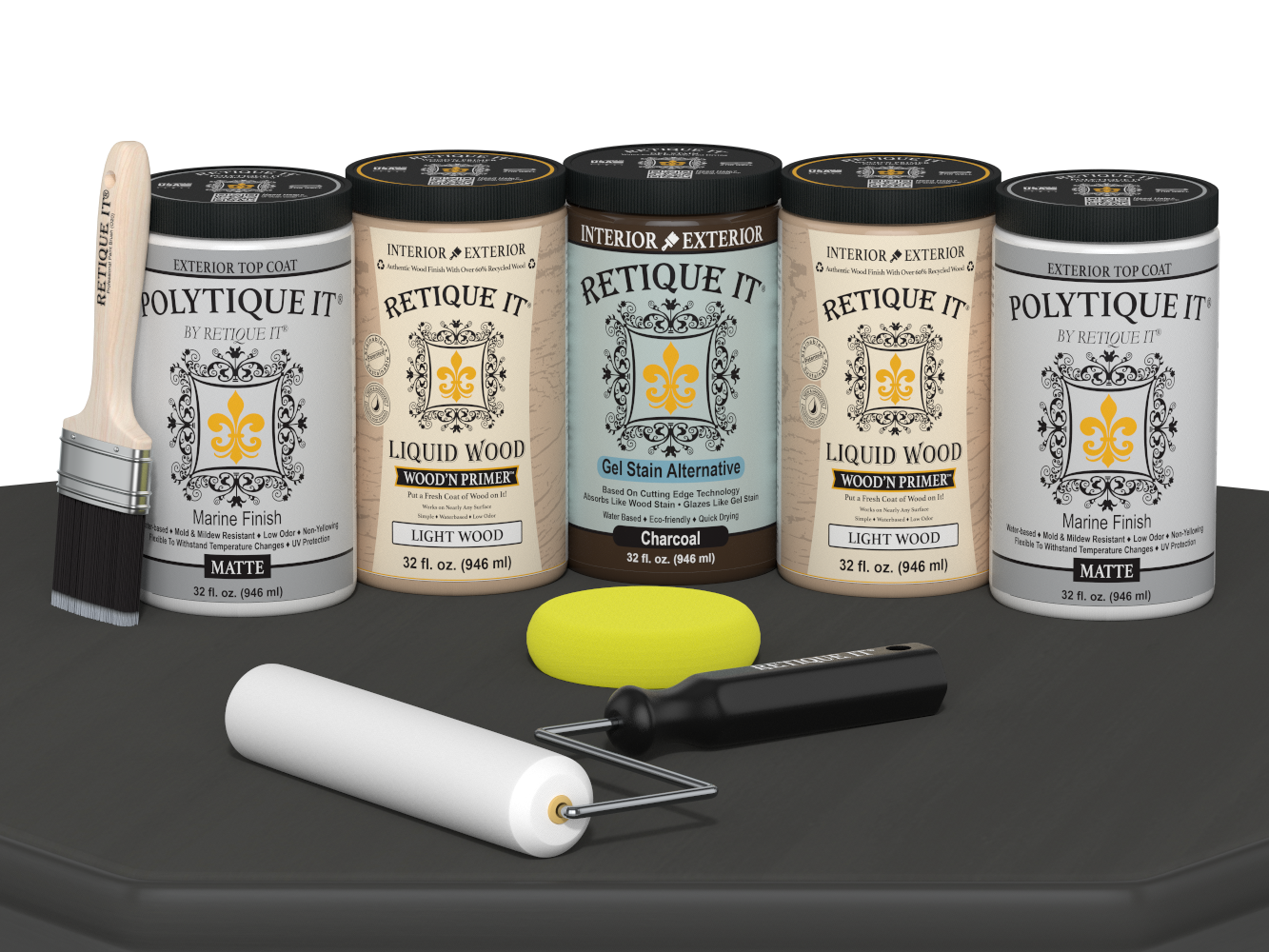Wood'n Door Smooth Finish Kit (Front & Garage Door) - Charcoal