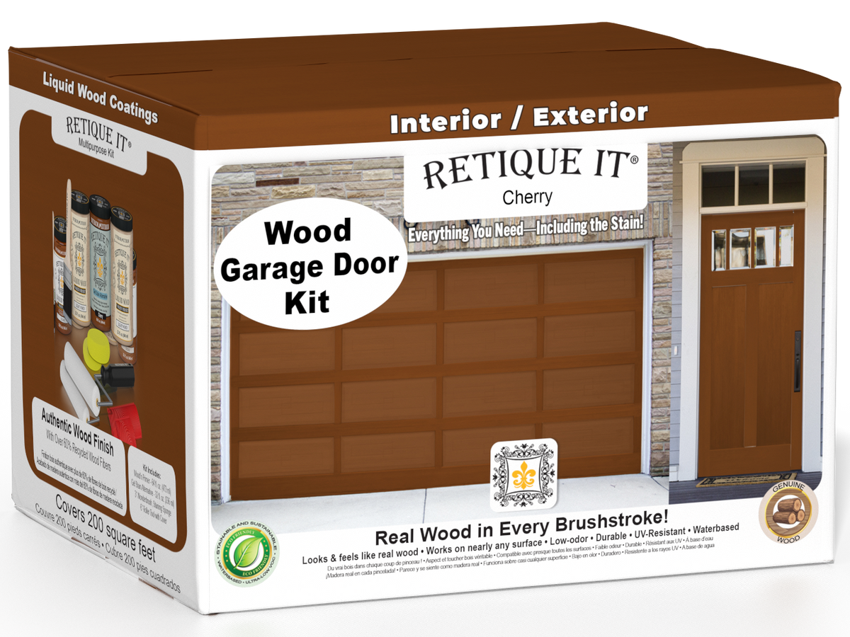 Wood'n Door Smooth Finish Kit (Front & Garage Door) - Cherry — box hero