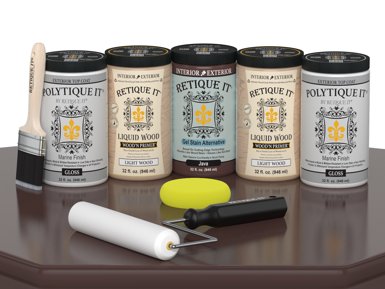 Wood'n Door Smooth Finish Kit (Front & Garage Door) - Java