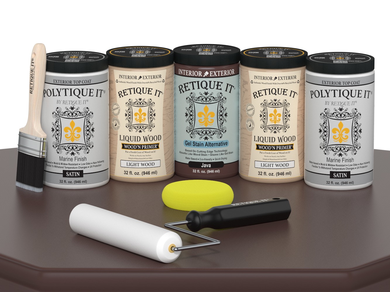 Wood'n Door Smooth Finish Kit (Front & Garage Door) - Java