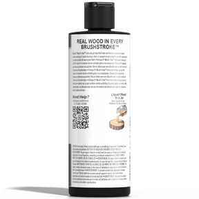 Retique It Liquid Wood Wood'n Stain in Classic Black, 8 oz bottle, showing the stain's rich black color and packaging.