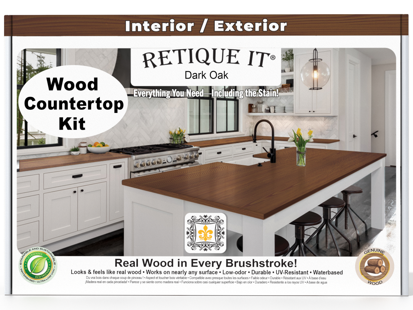 Countertop Kit - Kitchen Island - Dark Oak