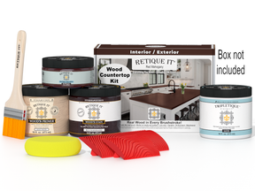Retique It® red mahogany stain countertop kit for kitchen islands, featuring a durable stain finish for a stylish kitchen upgrade.