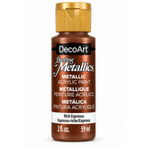 DecoArt Dazzling Metallics Rich Espresso acrylic paint, 2 oz bottle