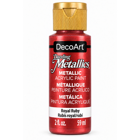 DecoArt Dazzling Metallics Royal Ruby acrylic paint, 2 oz bottle