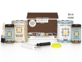 Retique It Multi-purpose Smooth Finish Kit in Dark Oak for interior wood projects, includes four large top coat bottles.