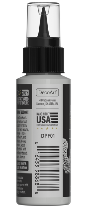 Retique It® Bloom Texture Paint 4-pack in Gesso Cloud White, showing textured paint cans with white finish and packaging.
