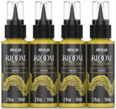 Retique It® Bloom Texture Paint 4-pack in Sun Relic color, showing textured paint tubes and vibrant finish on surfaces.