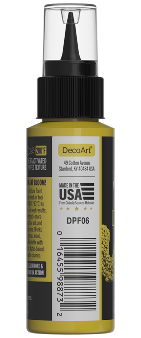 Retique It Bloom Texture Paint 4pk in Sun Relic with textured finish and vibrant color, shown on a wall surface