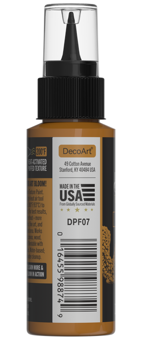 Retique It® Bloom Texture Paint 4-pack in Burnished Earth with textured finish, shown on a wall surface in a close-up view.
