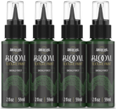 Retique It® Bloom Texture Paint 4-pack in Emerald Forest, showing four containers with textured green paint for decorative walls.