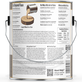 Liquid Wood Wood'n Stain by Retique It in Drift Wood, 128 oz, showcasing the stain's rich, natural wood finish on a surface.