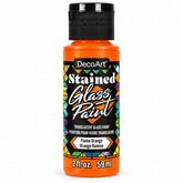 DecoArt Stained Glass Paint in Flame Orange, 2 oz bottle