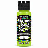 DecoArt Stained Glass Paint in Lime, 2 oz bottleեական