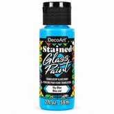 DecoArt Stained Glass Paint in Sky Blue, 2 oz bottle