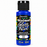 DecoArt Stained Glass Paint in Cobalt, 2 oz bottle