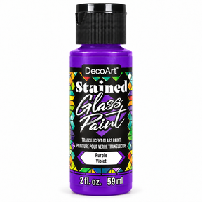 DecoArt Stained Glass Paint in purple, 2 oz bottle