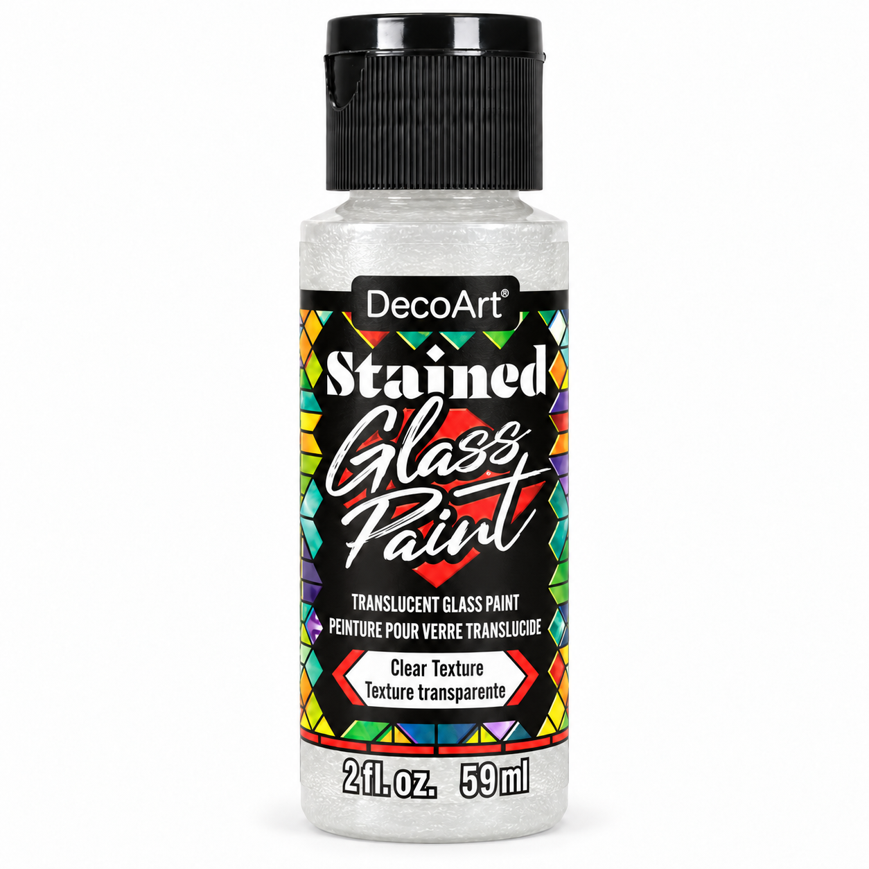 DecoArt Stained Glass Paint Clear Texture, 2 oz bottle