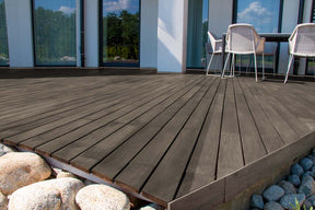 Retique It Multi-purpose Smooth Finish Kit (Med) in Harbor Gray for wood and decking projects, showcasing a smooth, even finish.